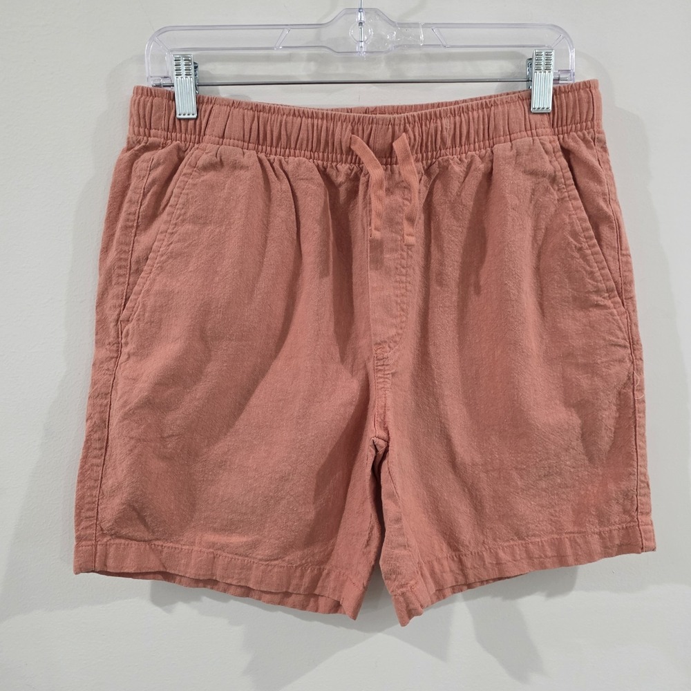 Old Navy Mens Linen Blend Shorts Size Small Jogger Coral Beach Summer